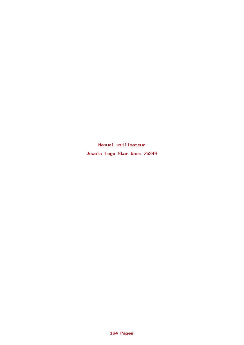 Page 1 de la notice Manuel utilisateur Lego Star Wars 75349