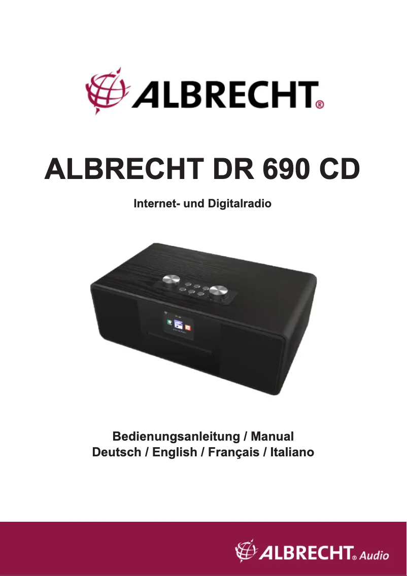 Page 1 of the manual User Manual Albrecht DR 690 CD