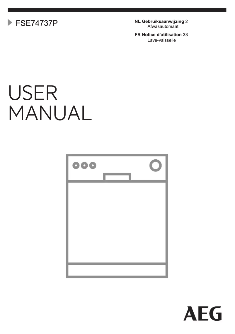 Page 1 de la notice Manuel utilisateur AEG FSE74737P