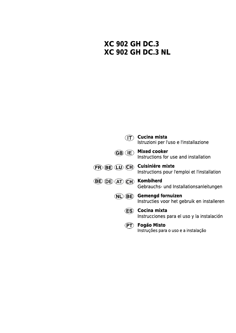 Page 1 de la notice Manuel utilisateur Hotpoint Ariston XC902GHDC.3