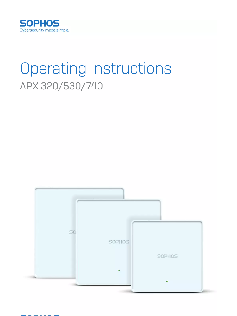 Page 1 de la notice Manuel utilisateur Sophos APX 320