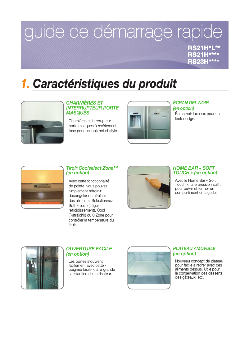 Página 1 del manual Guía de instalación Samsung RS21HDUSW