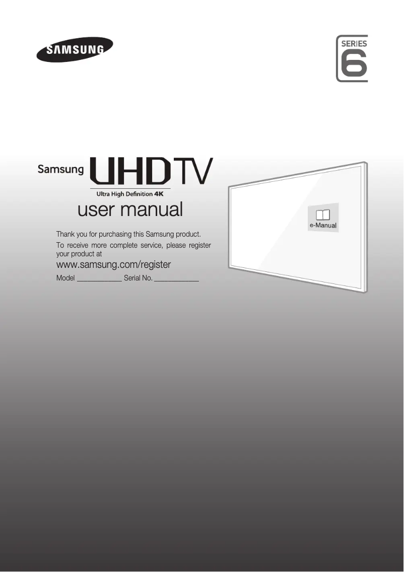 Página 1 del manual Guía de instalación Samsung UA65JU6400K