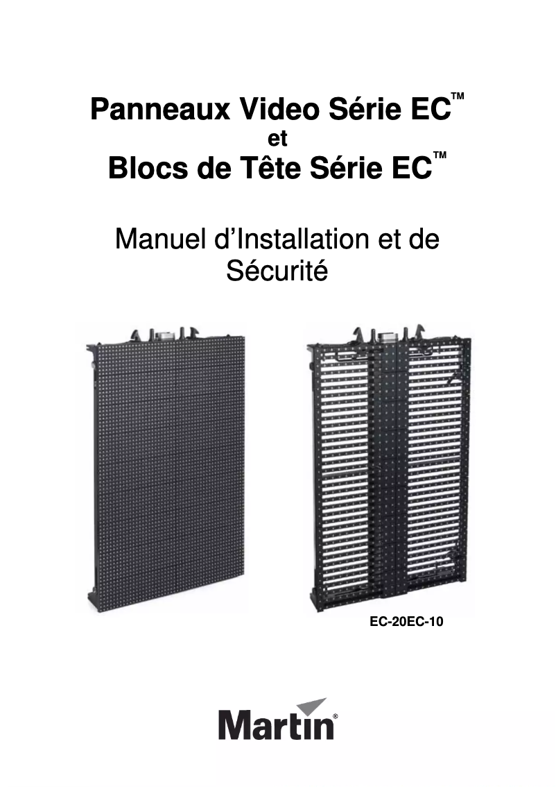 Page 1 de la notice Guide d'installation Martin EC 20