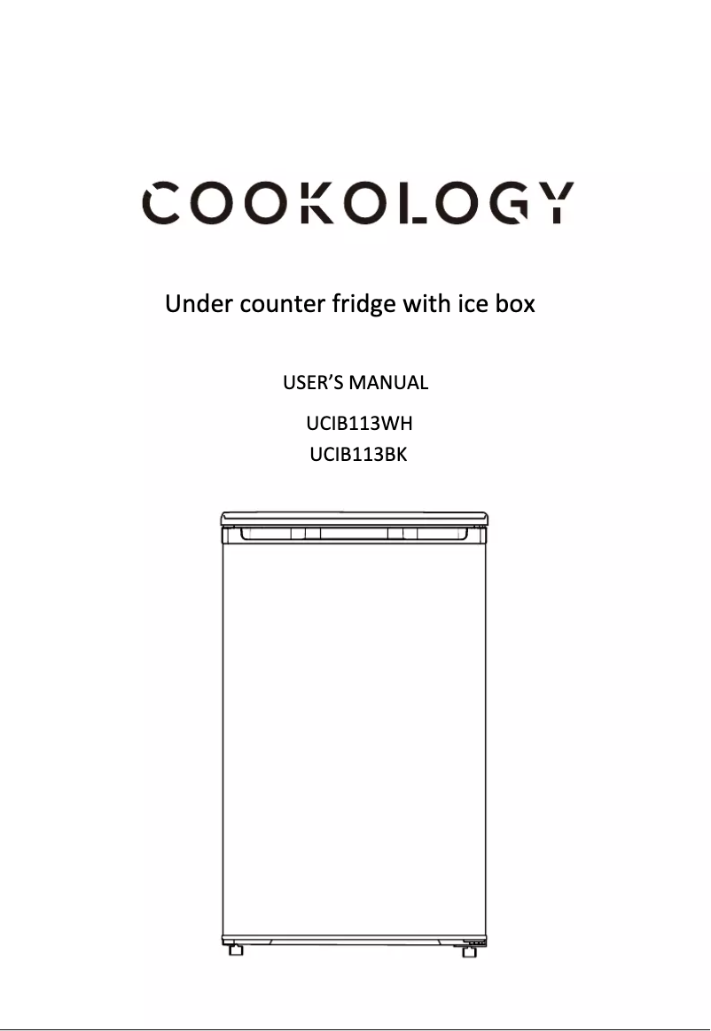Page 1 de la notice Manuel utilisateur Cookology UCIB113BK
