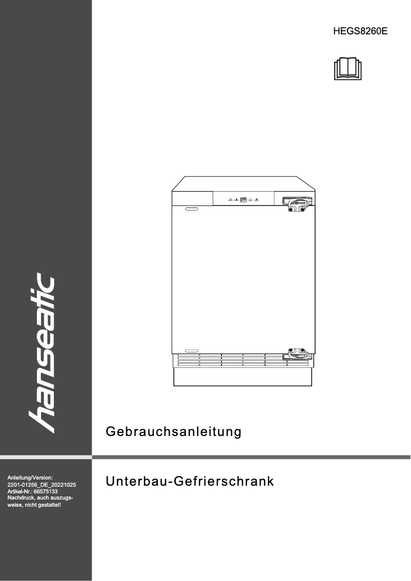 Page 1 de la notice Manuel utilisateur Hanseatic HEGS8260E