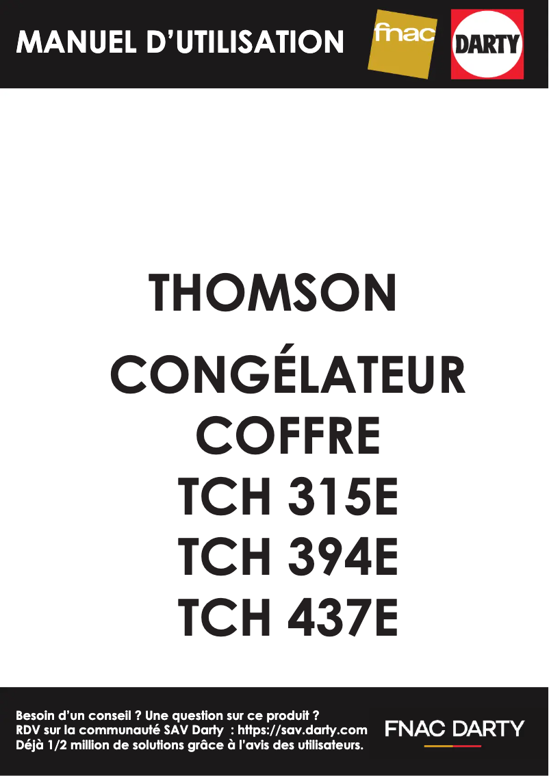 Page 1 de la notice Manuel utilisateur Thomson TCH437E