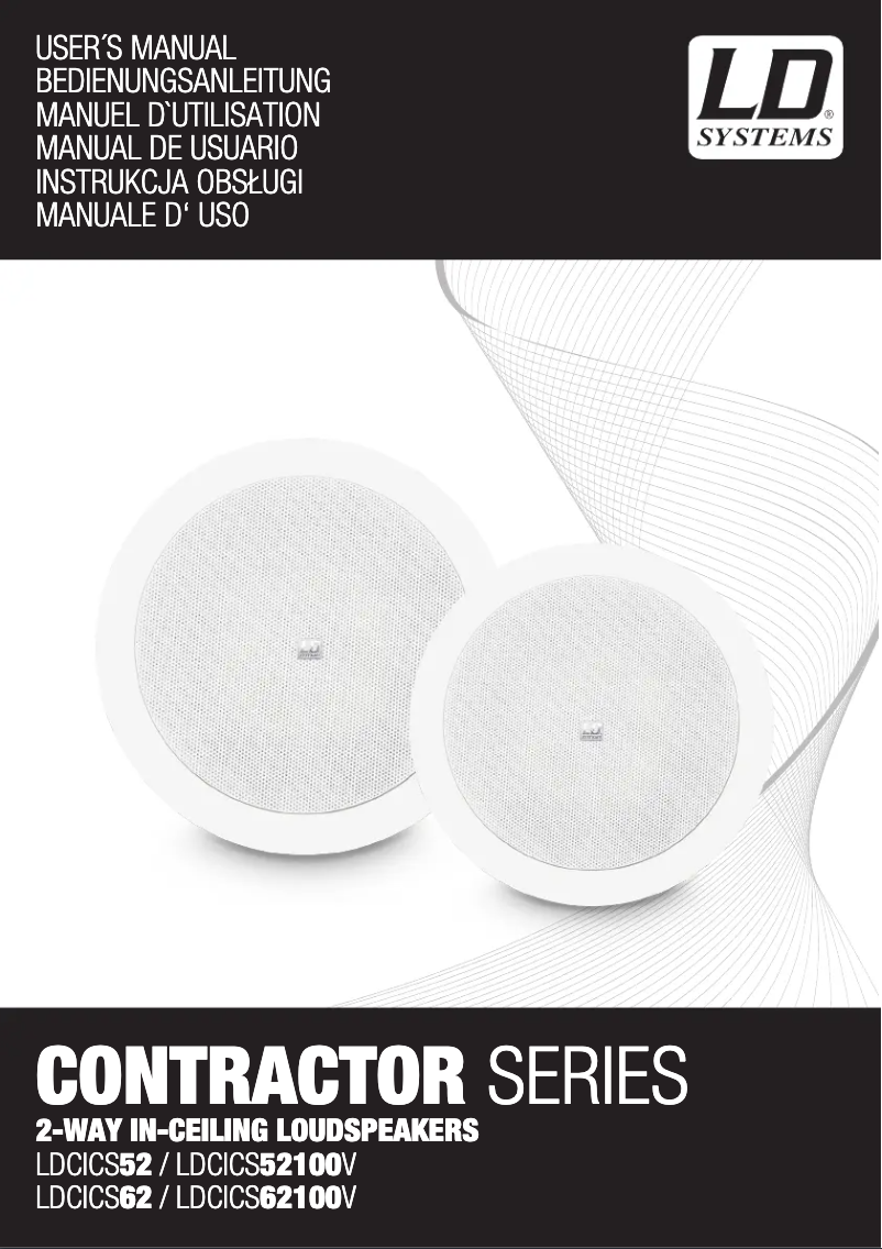 Page 1 de la notice Manuel utilisateur LD Systems CICS 62 100V