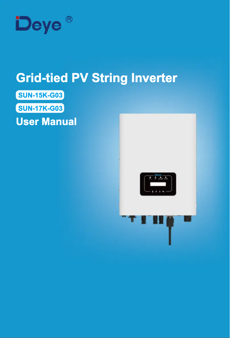 Page 1 de la notice Manuel utilisateur Deye SUN-8K-G03-P