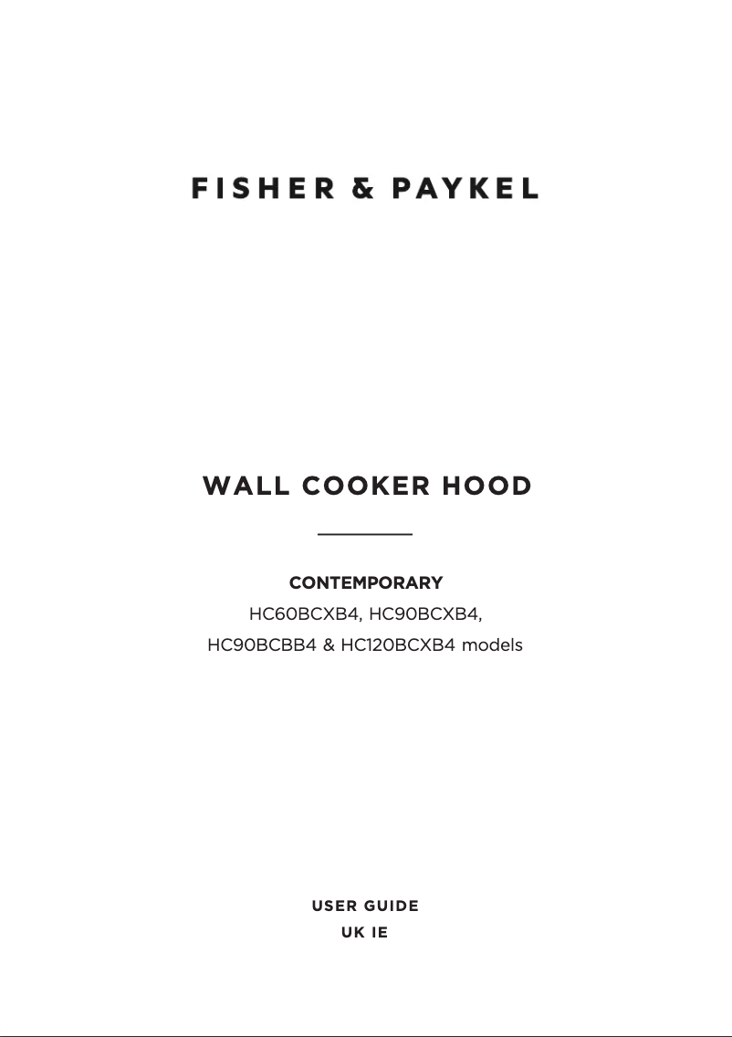 Page 1 de la notice Manuel utilisateur Fisher & Paykel HC60BCXB4