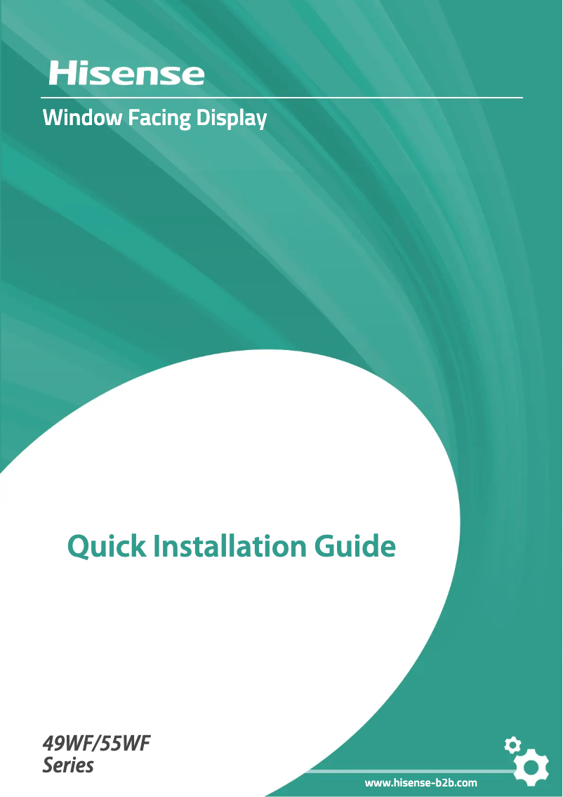 Page 1 de la notice Manuel utilisateur Hisense 49WF25E