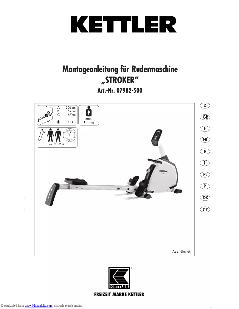 Page 1 of the manual User Manual Kettler Stroker