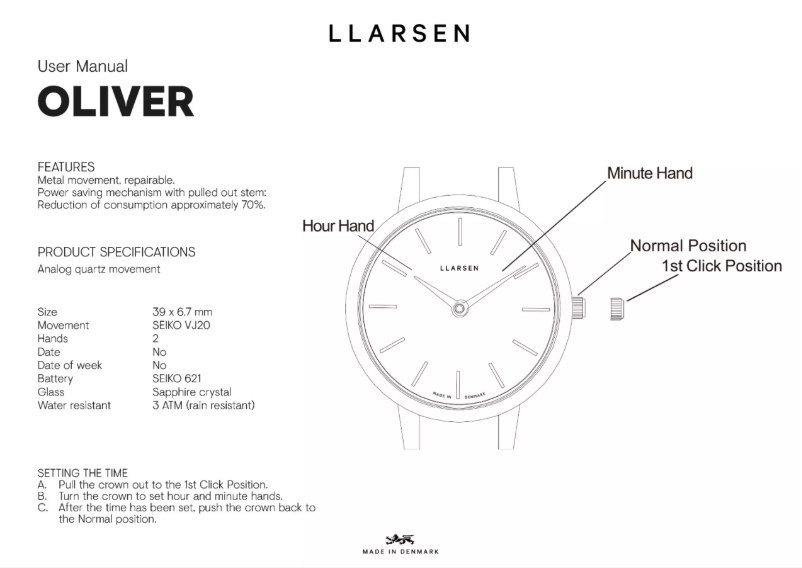 Page 1 de la notice Manuel utilisateur Lars Larsen OLIVER 147SDS3
