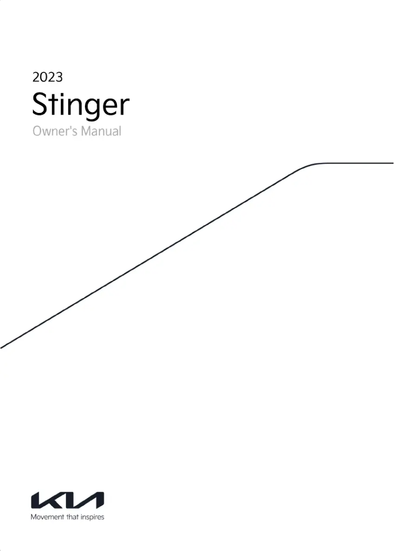 Página 1 del manual Manual de usuario Kia Stinger (2023)