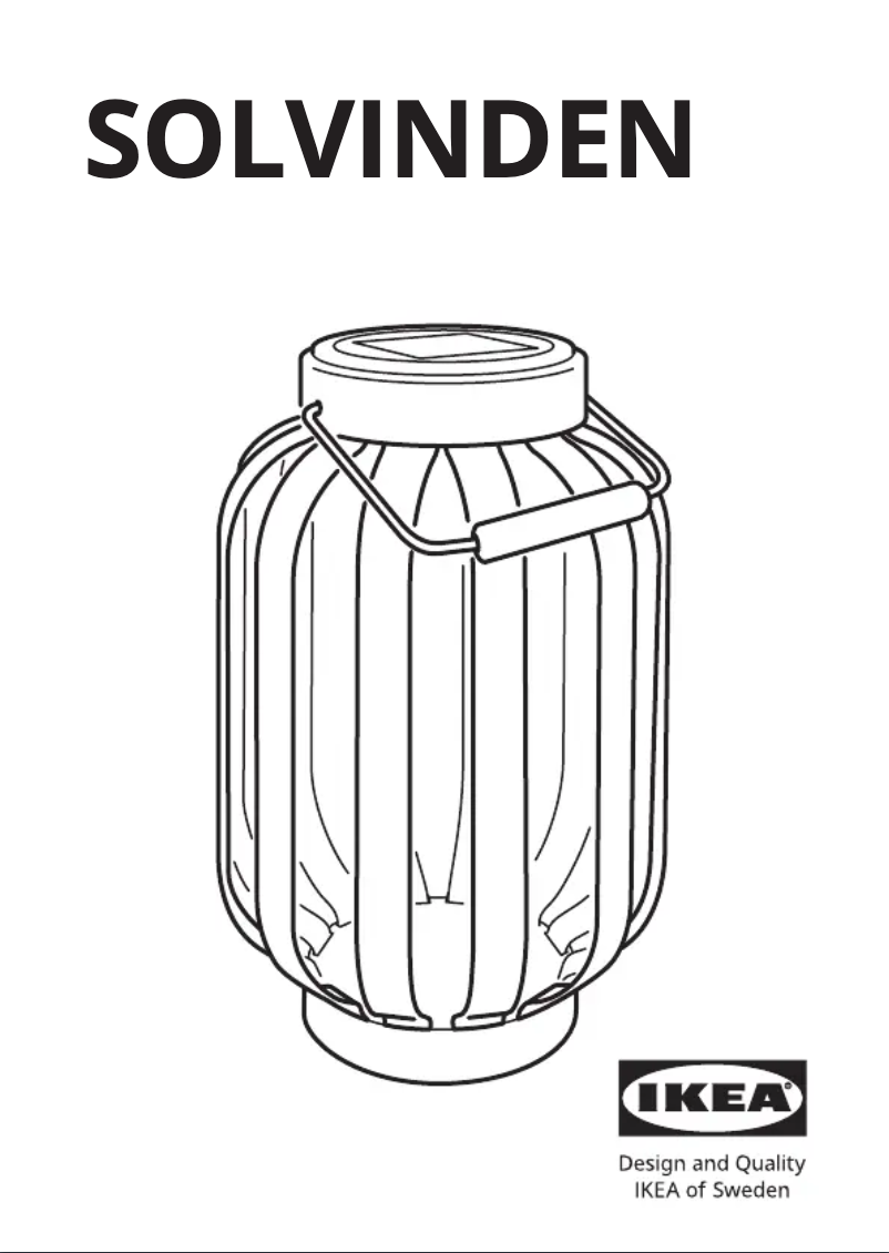 Page 1 de la notice Manuel utilisateur Ikea SOLVINDEN 905.145.90