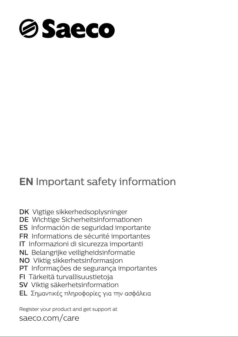 Página 1 del manual Manual de usuario Philips Saeco PicoBaristo SM3061
