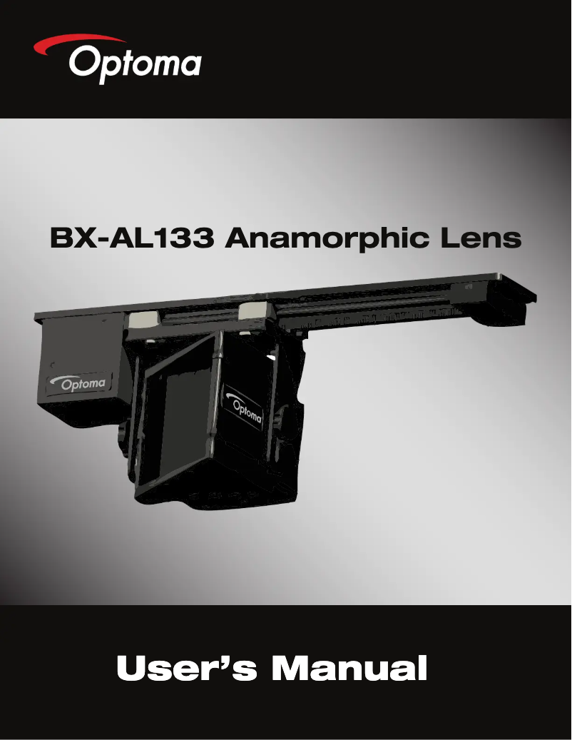 Page 1 de la notice Manuel utilisateur Optoma BX-AL133