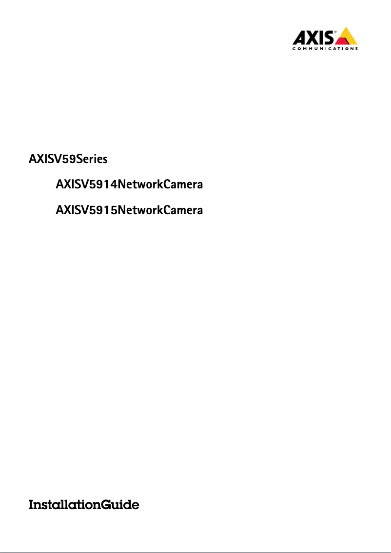 Página 1 del manual Manual de usuario Axis V5914