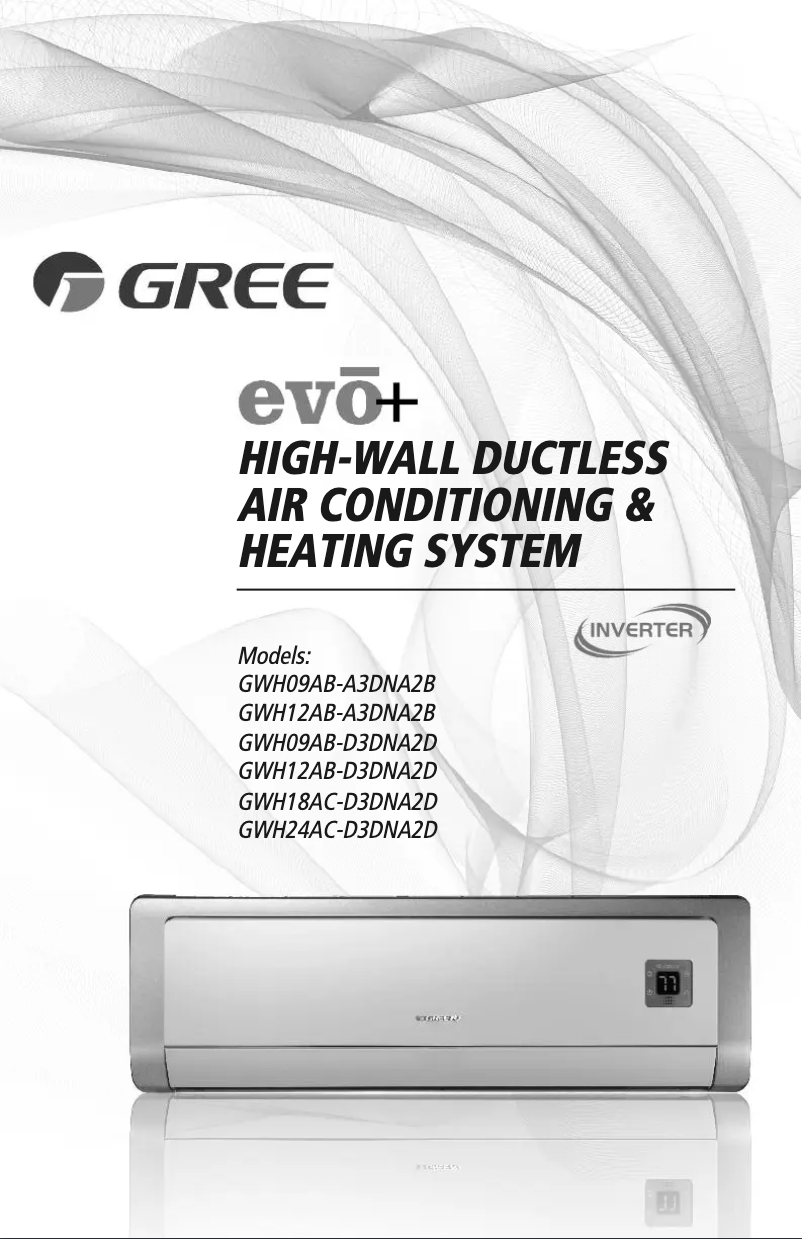 Página 1 del manual Manual de usuario Gree Evo+ GWH12AB-A3DNA2B/I