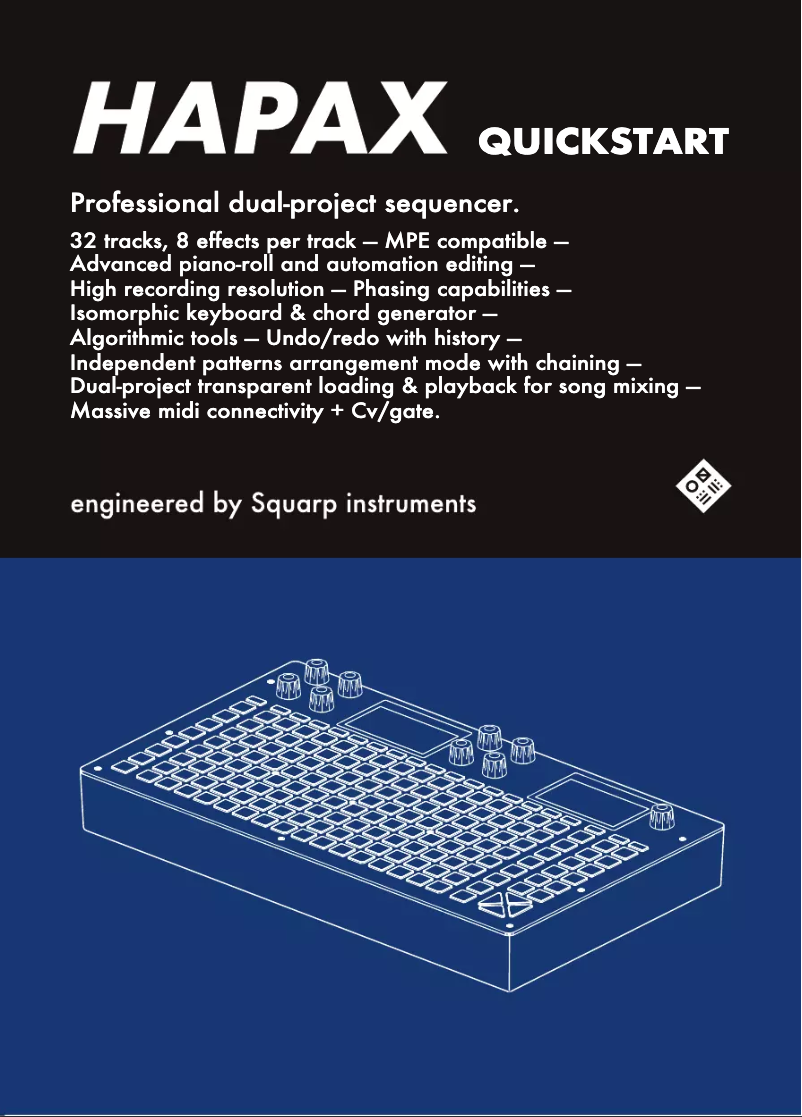 Página 1 del manual Manual de usuario Squarp Instruments Hapax