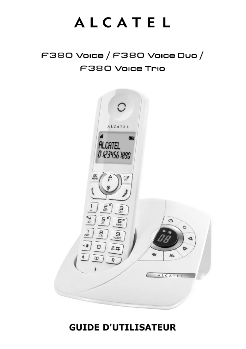 Page n°1 - Manuel utilisateur Alcatel F380