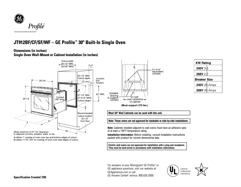 Image de la première page du manuel de l'appareil JT912SFSS