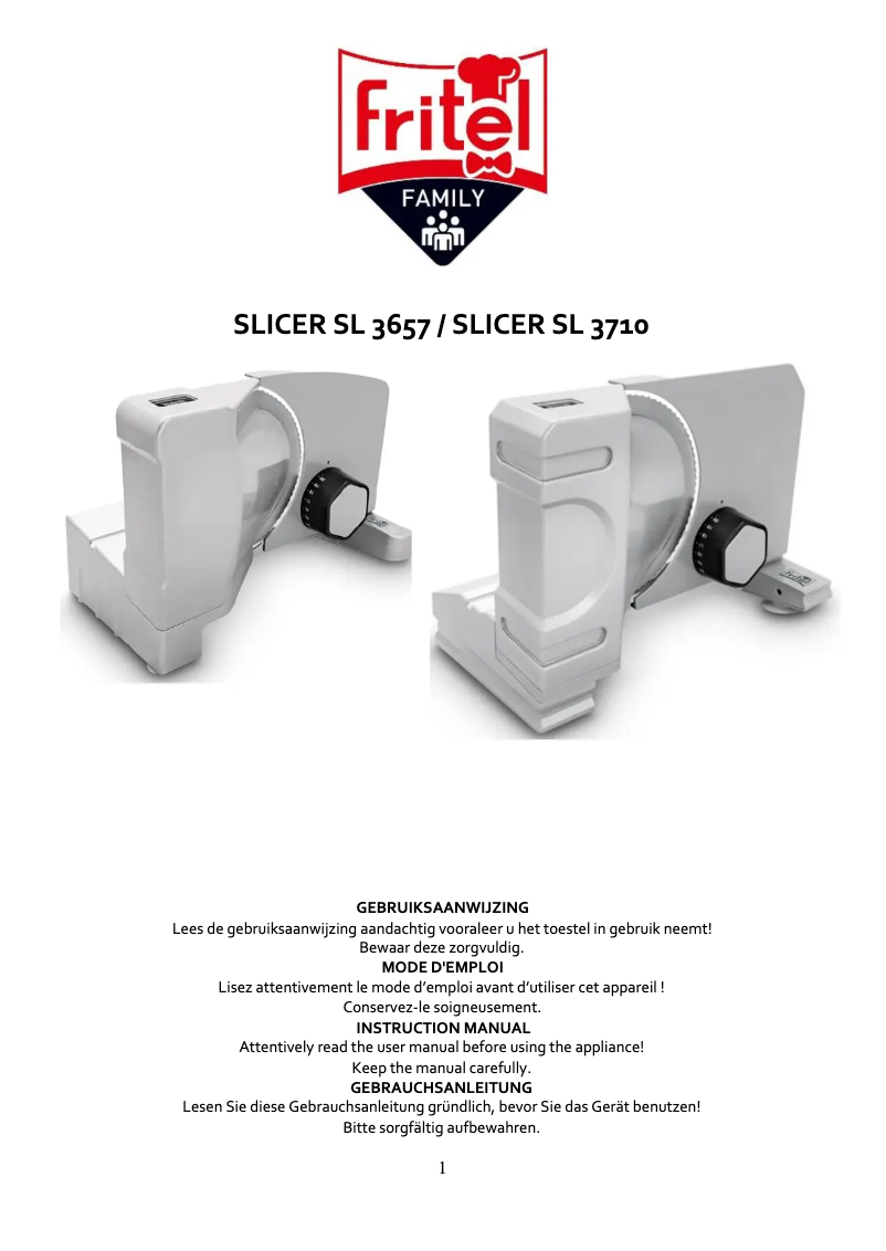 Page 1 de la notice Manuel utilisateur Fritel SL 3710
