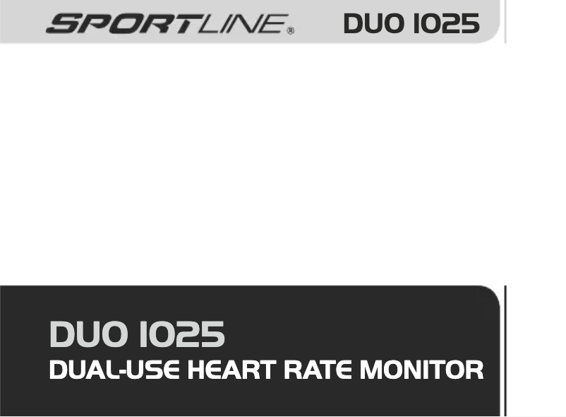 Page 1 de la notice Manuel utilisateur Sportline Duo 1025
