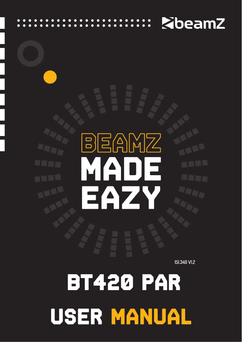 Page 1 de la notice Manuel utilisateur BeamZ BT420