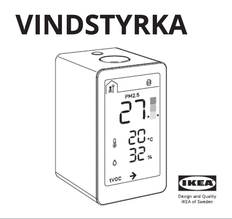 Page 1 de la notice Manuel utilisateur Ikea VINDSTYRKA 004.982.31