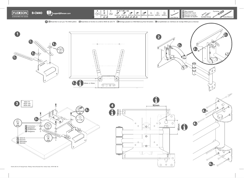 Page 1 de la notice Manuel utilisateur Flexson Sonos Beam B-CM40