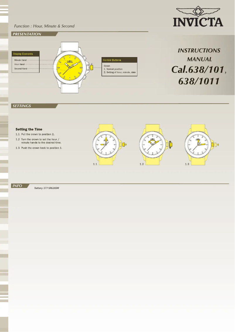 Página 1 del manual Manual de usuario Invicta Pro Diver 17694