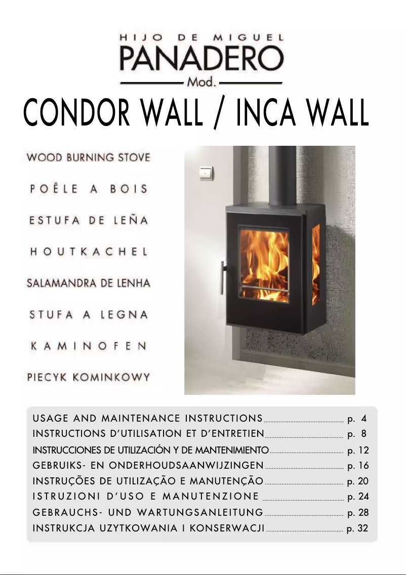 Page 1 de la notice Manuel utilisateur Panadero INCA WALL