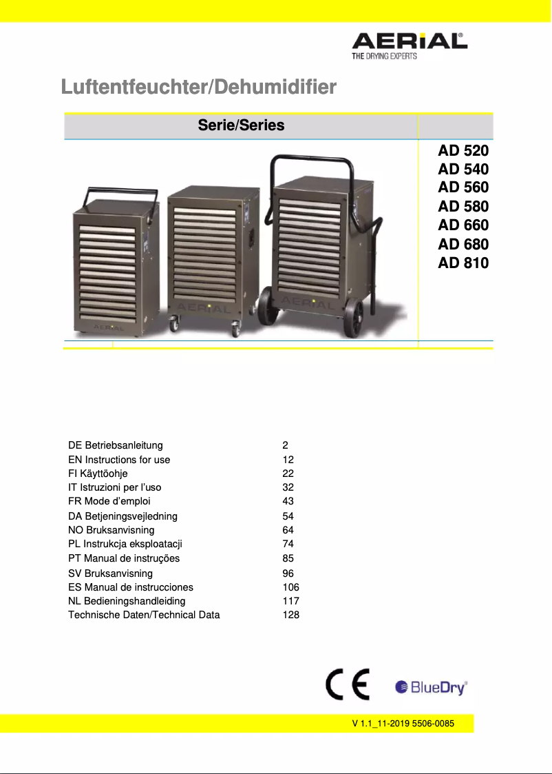 Página 1 del manual Manual de usuario Aerial AD 540