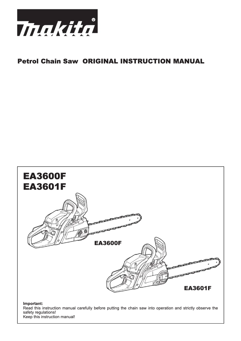 Page 1 de la notice Manuel utilisateur Makita EA3601F35B