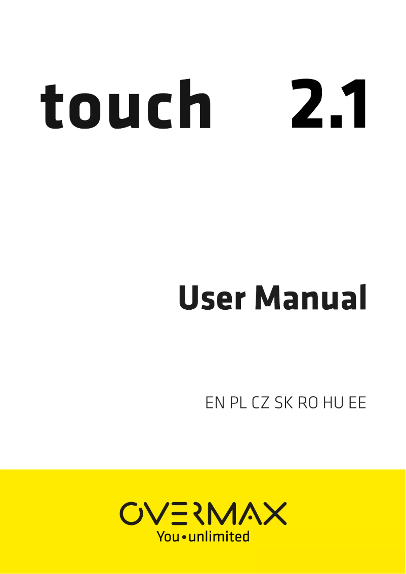Page 1 of the manual User Manual Overmax Touch 2.1