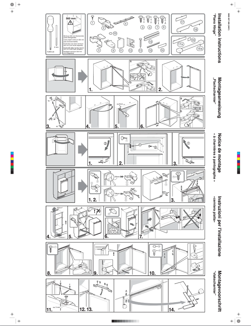 Page 1 of the manual Installation Guide Bosch KIV34V50