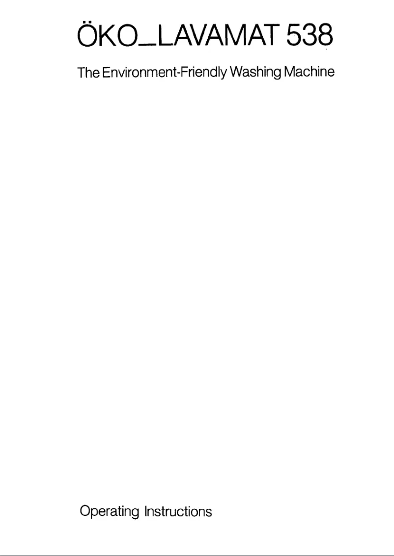 Página 1 del manual Manual de usuario AEG Lavamat 538