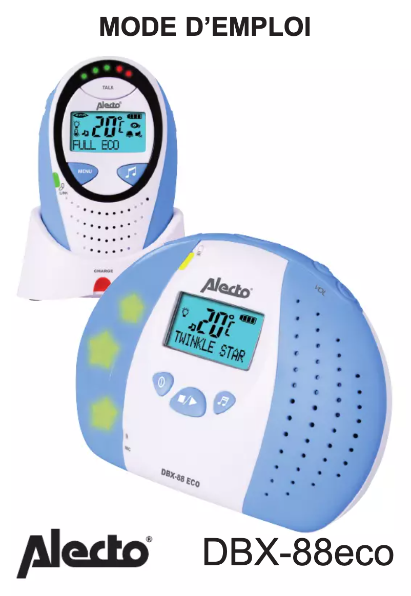 Page 1 de la notice Manuel utilisateur Alecto DBX-88 LIMITED