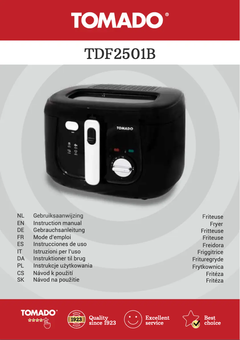 Página 1 del manual Manual de usuario Tomado TDF2501B