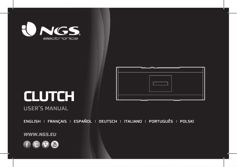 Page 1 de la notice Manuel utilisateur NGS Clutch