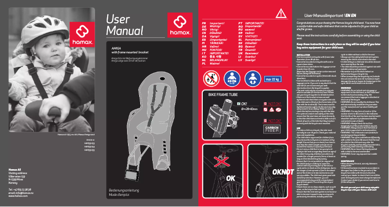 Page 1 de la notice Manuel utilisateur Hamax Amiga