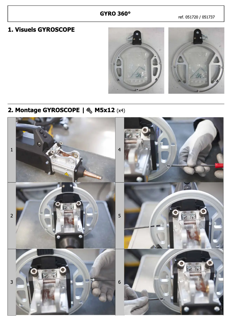 Page 1 de la notice Manuel utilisateur GYS Gyro 360°