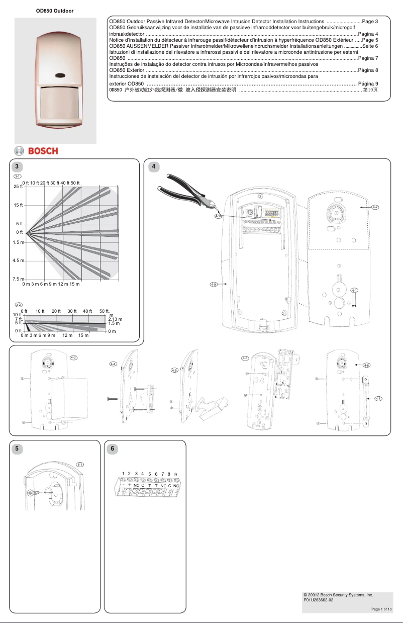 Page 1 de la notice Manuel utilisateur Bosch OD850 Outdoor
