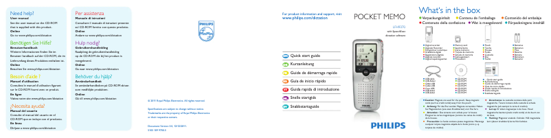 Page 1 of the manual User Manual Philips Pocket Memo LFH9370