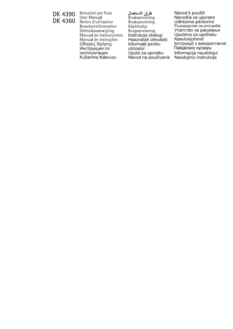 Page 1 de la notice Manuel utilisateur AEG DK4390M