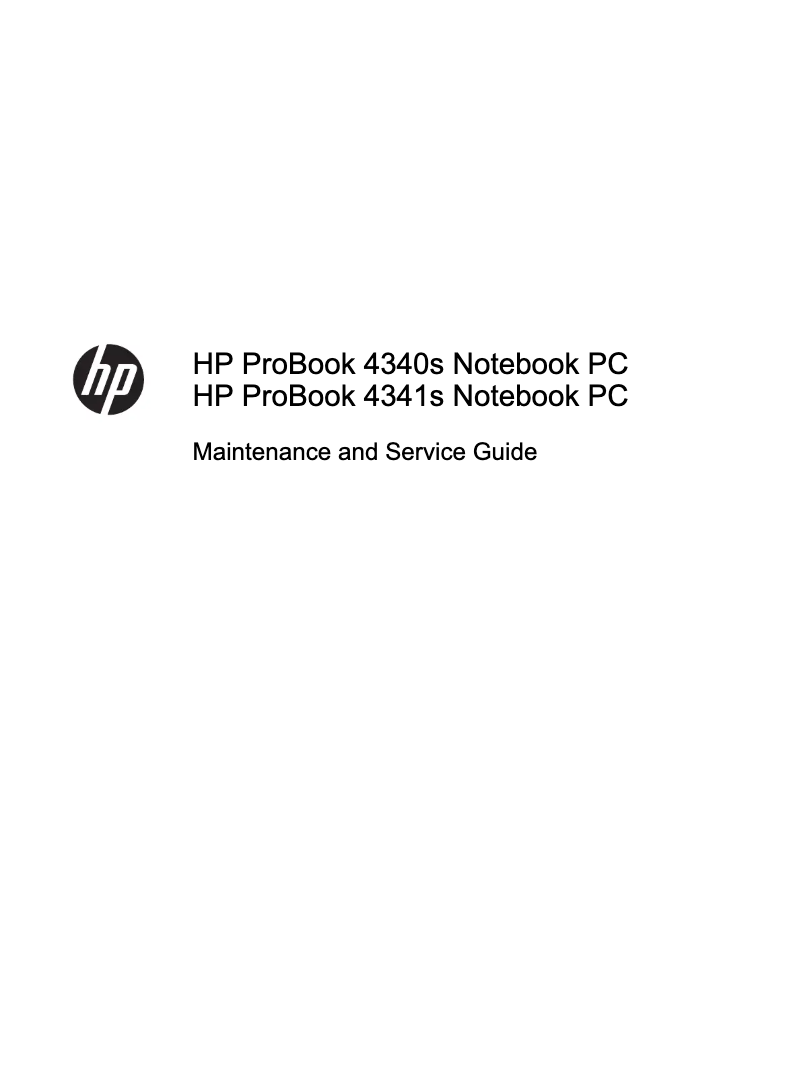 Page 1 de la notice Manuel utilisateur HP ProBook 4340s C5C86EA