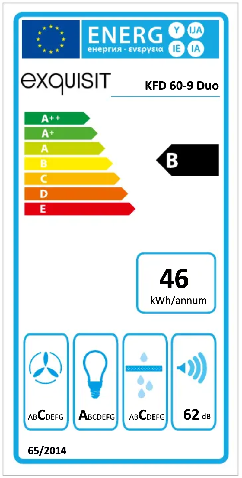 Page 1 of the manual User Manual Exquisit KFD 60-9 Duo