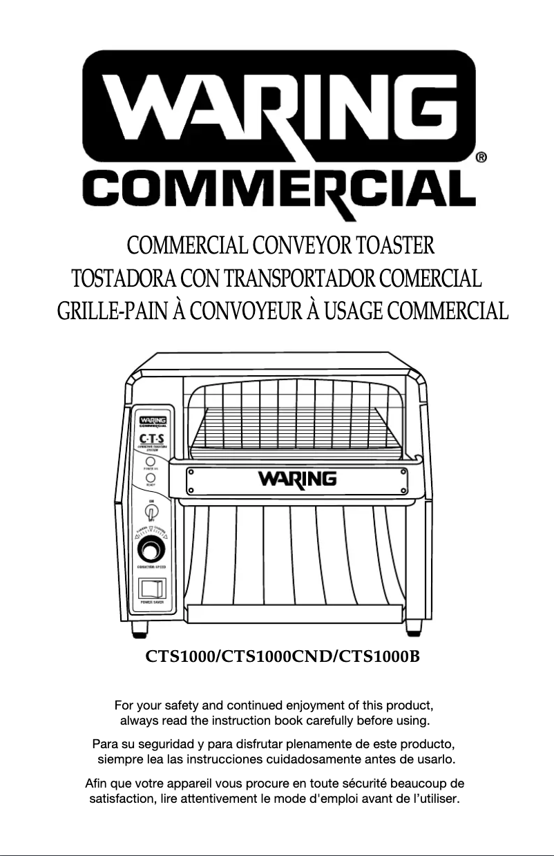 Página 1 del manual Manual de usuario Waring Commercial CTS1000