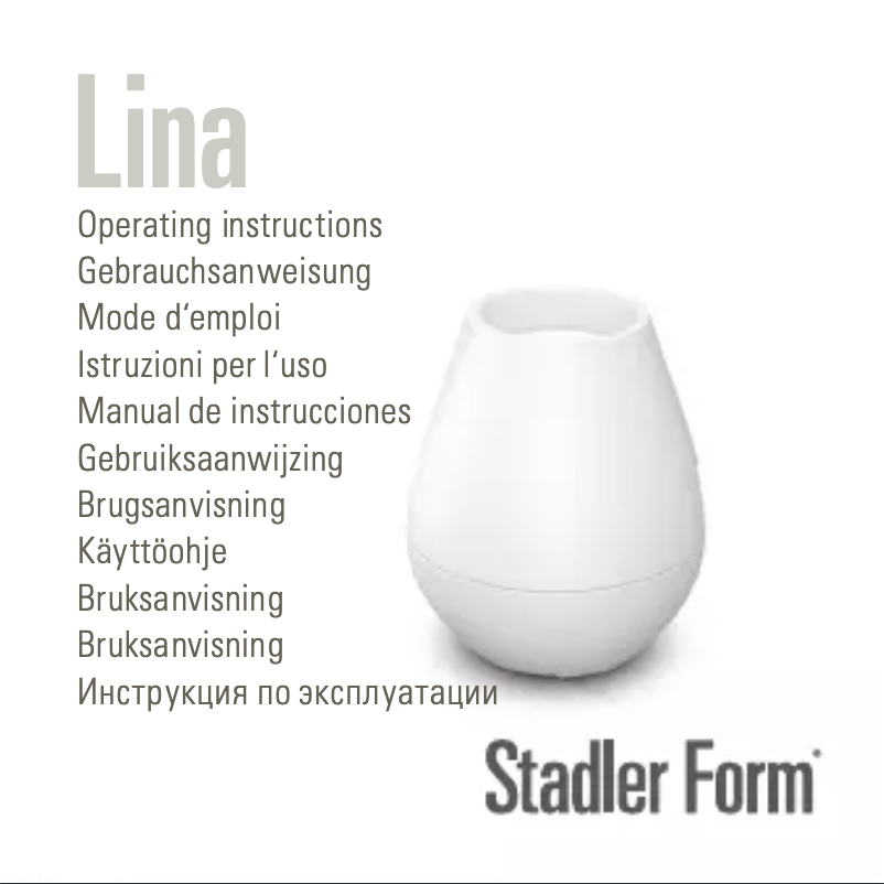 Page 1 de la notice Manuel utilisateur Stadler Form Lina